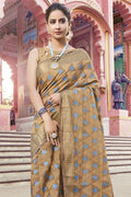 Bronze Brown Cotton Saree cotton saree