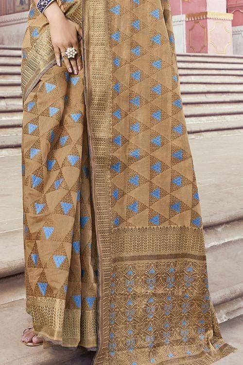 Bronze Brown Cotton Saree cotton saree online