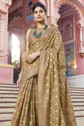 Coffee Brown Cotton Saree brown cotton saree