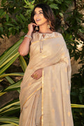 Cream Cotton Saree cotton saree price