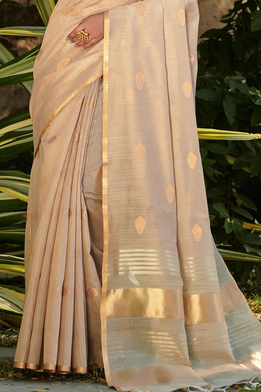 Cream Cotton Saree cream cotton saree
