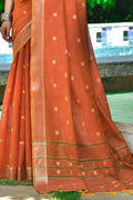 Dahlia Orange Cotton Saree Cotton Saree Dahlia Orange Cotton Saree saree online