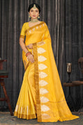 Dandelion Yellow Cotton Saree yellow cotton saree