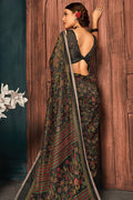 Dark Black Cotton Saree Cotton Saree Dark Black Cotton Saree saree online
