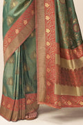 Emerald Green Cotton Saree cotton saree online