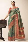 Emerald Green Cotton Saree cotton saree