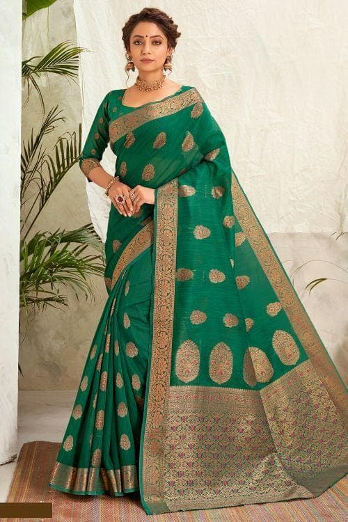 Fern Green Cotton Saree cotton saree price