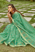 Fern Green Cotton Saree cotton saree online