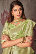 Fern Green Cotton Saree cotton saree