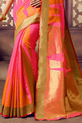 Fuschia Pink Cotton Saree designer saree