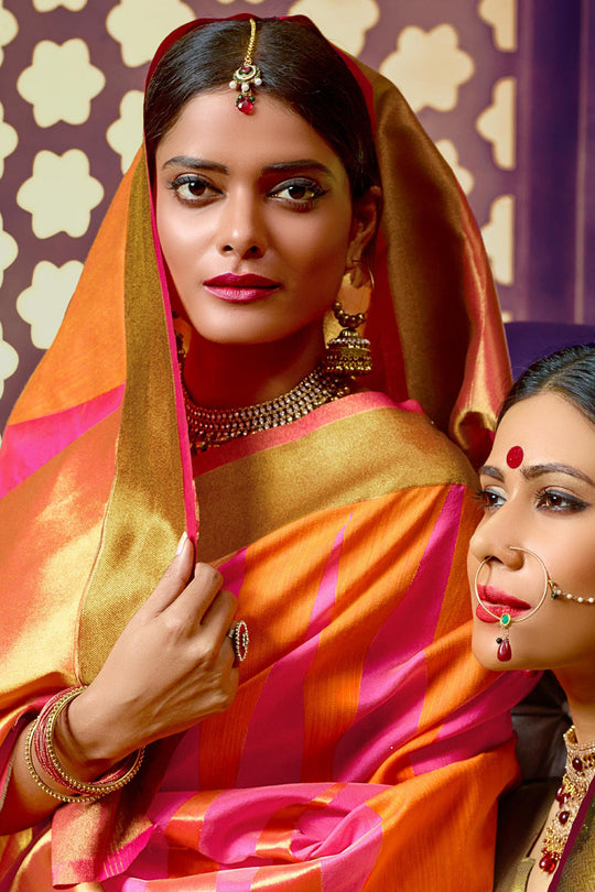 Fuschia Pink Cotton Saree cotton saree