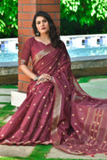 Garnet Maroon Cotton Saree Cotton Saree Garnet Maroon Cotton Saree saree online
