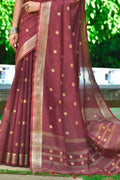 Garnet Maroon Cotton Saree Cotton Saree Garnet Maroon Cotton Saree saree online