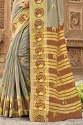 Harbour Grey Cotton Saree sarees online