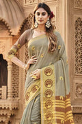 Harbour Grey Cotton Saree cotton sarees online