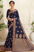 Indigo Blue Cotton Saree cotton saree price