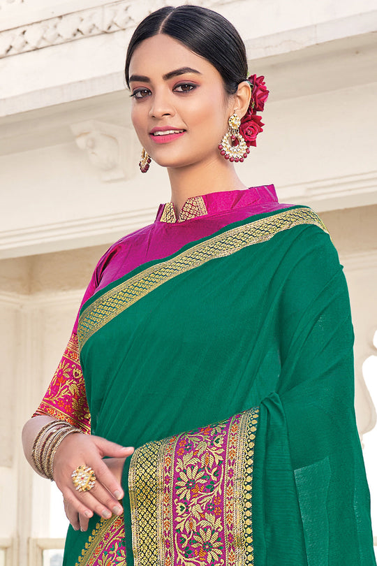 Jade Green Cotton Saree cotton saree
