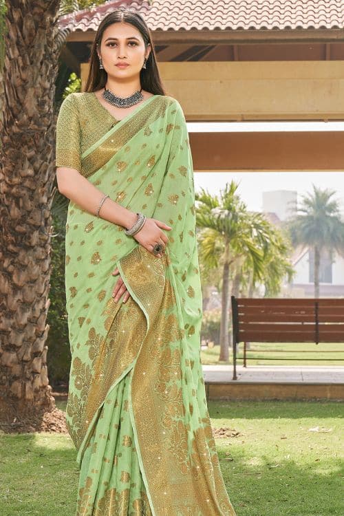 Light Green Cotton Saree cotton sarees pure