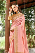Light Pink Cotton Saree pink saree