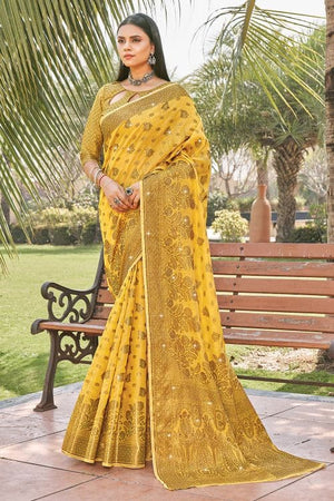 Light Yellow Cotton Saree