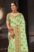 Lily Green Cotton Saree cotton saree online