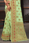 Lily Green Cotton Saree cotton saree price
