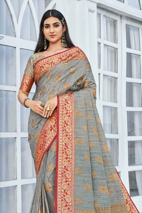 Mink Grey Cotton Saree Cotton Saree Mink Grey Cotton Saree saree online