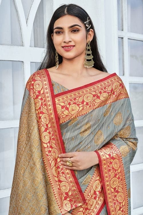 Mink Grey Cotton Saree Cotton Saree Mink Grey Cotton Saree saree online