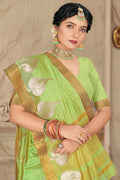 Mint Green Cotton Saree cotton saree