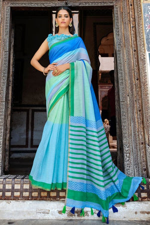Multicolour Cotton Saree
