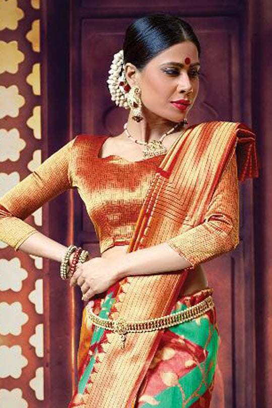 Multicolour Cotton Saree cotton saree for girls