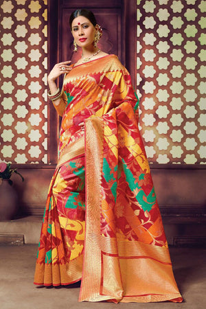 Multicolour Cotton Saree