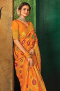 Mustard Yellow Cotton Saree designer saree