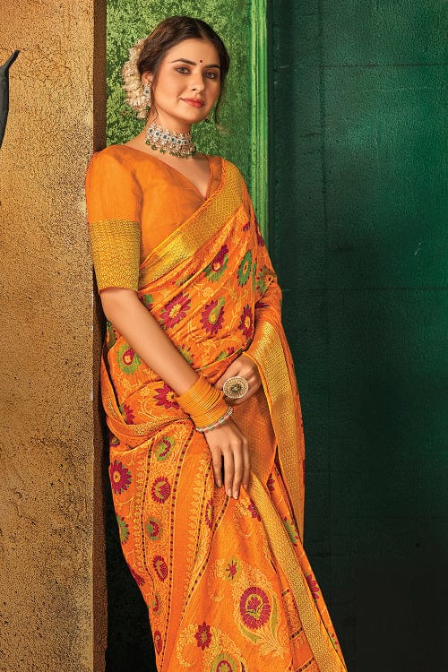 Mustard Yellow Cotton Saree designer saree