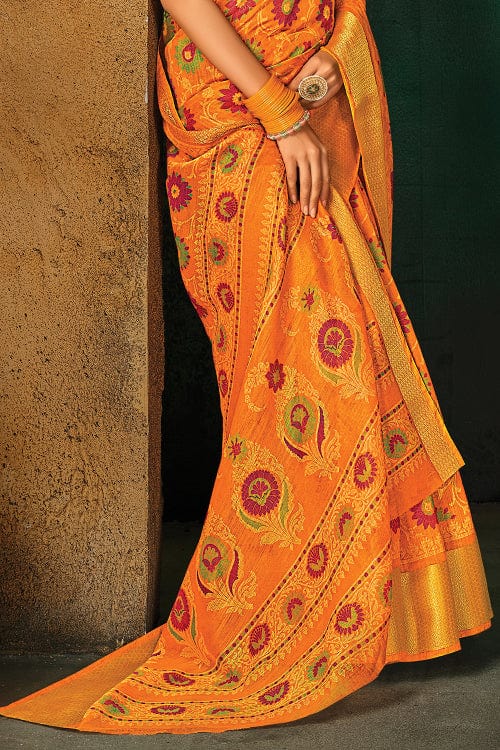 Mustard Yellow Cotton Saree sarees for women