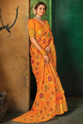 Mustard Yellow Cotton Saree cotton saree