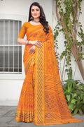 Mustard Yellow Cotton Saree Mustard Yellow Cotton Saree
