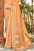 Orange Cotton Saree cotton saree online