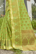 Pear Green Cotton Saree Cotton saree Pear Green Cotton Saree saree online