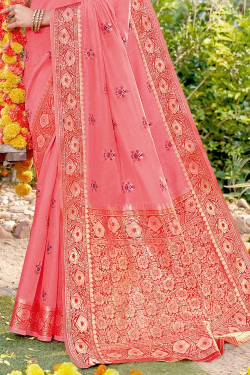 Rouge Pink Cotton Saree sarees for women