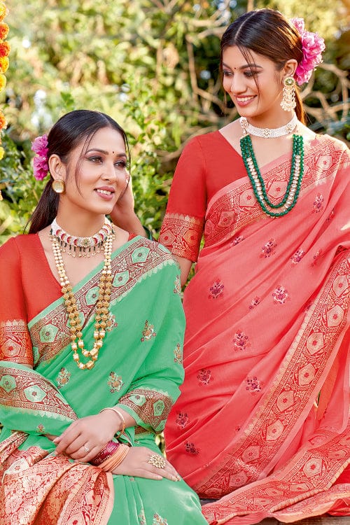 Rouge Pink Cotton Saree sarees for women