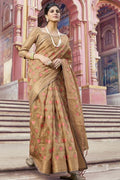 Sepia Brown Cotton Saree cotton saree online