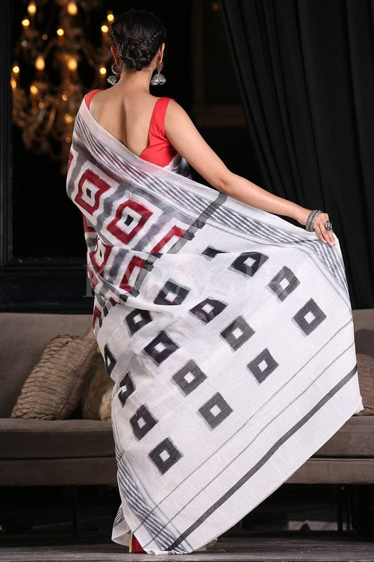 Snow White Cotton Saree Cotton Saree Snow White Cotton Saree saree online