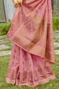 Taffy Pink Cotton Saree cotton saree design