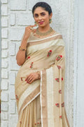 Tan Beige Cotton Saree cotton sarees