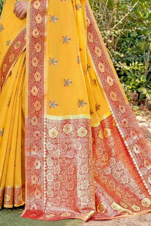 Tuscany Yellow Cotton Saree sarees for women