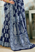 Dark Blue Cotton Silk Saree silk saree