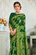 Fern Green Cotton Silk Saree green saree