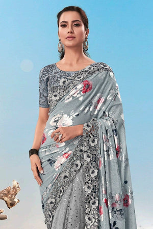 Beautiful Pearl River Designer Saree