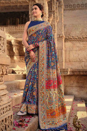 Lapis Blue Designer Saree